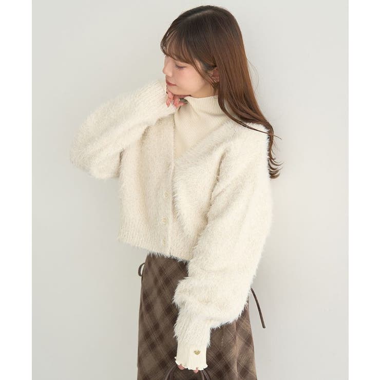 ミックスカラーラメニットカーディガン | earth music&ecology  | 詳細画像7 