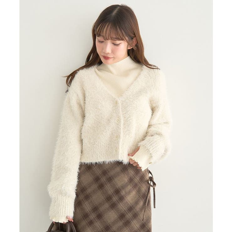 ミックスカラーラメニットカーディガン | earth music&ecology  | 詳細画像8 