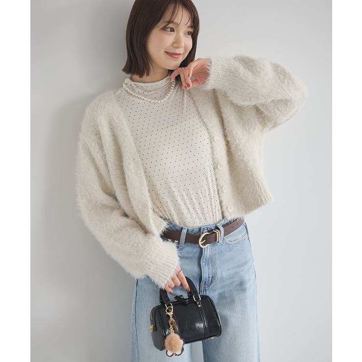 ミックスカラーラメニットカーディガン | earth music&ecology  | 詳細画像20 