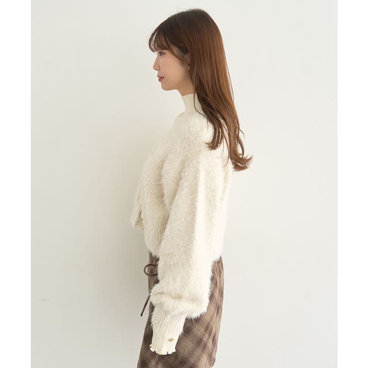 ミックスカラーラメニットカーディガン | earth music&ecology  | 詳細画像30 