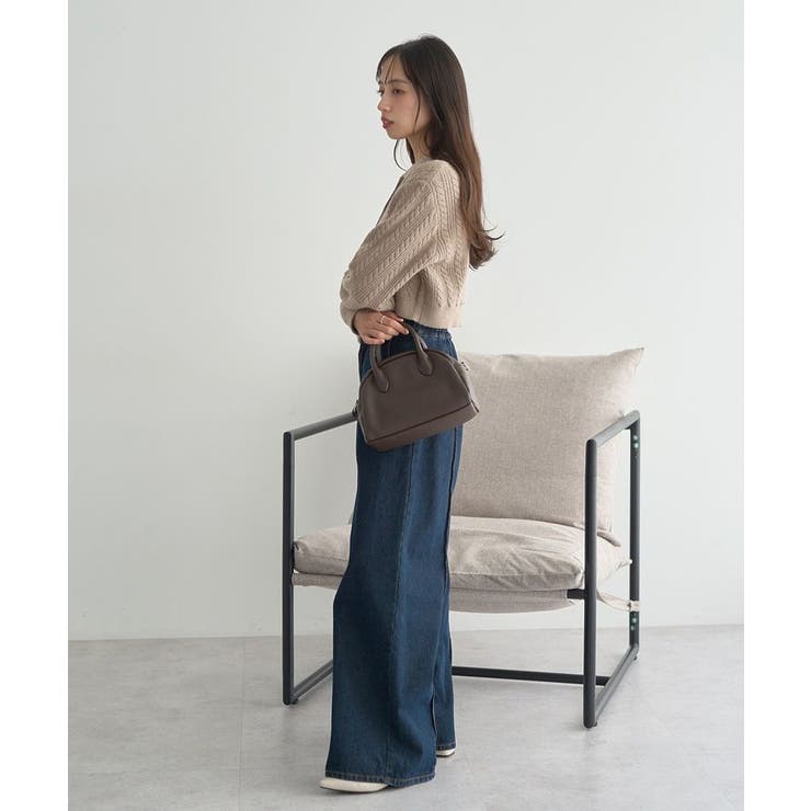 襟付きケーブルニットジャケット | earth music&ecology  | 詳細画像10 