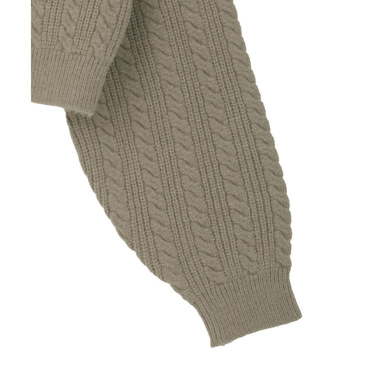 襟付きケーブルニットジャケット | earth music&ecology  | 詳細画像24 