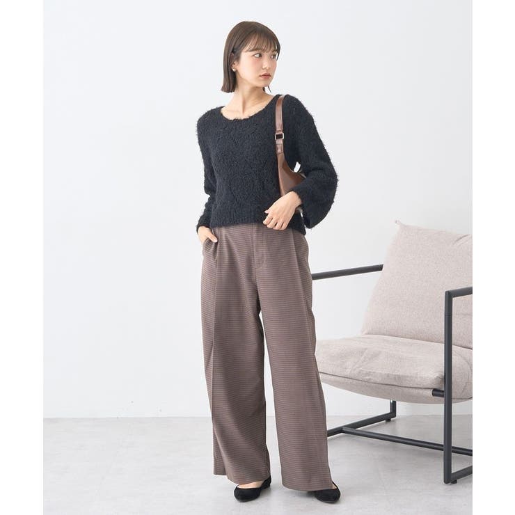 シャギーミックス透かしハート柄ニット | earth music&ecology  | 詳細画像11 