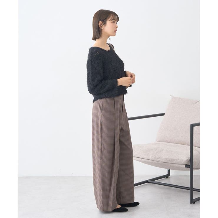 シャギーミックス透かしハート柄ニット | earth music&ecology  | 詳細画像12 