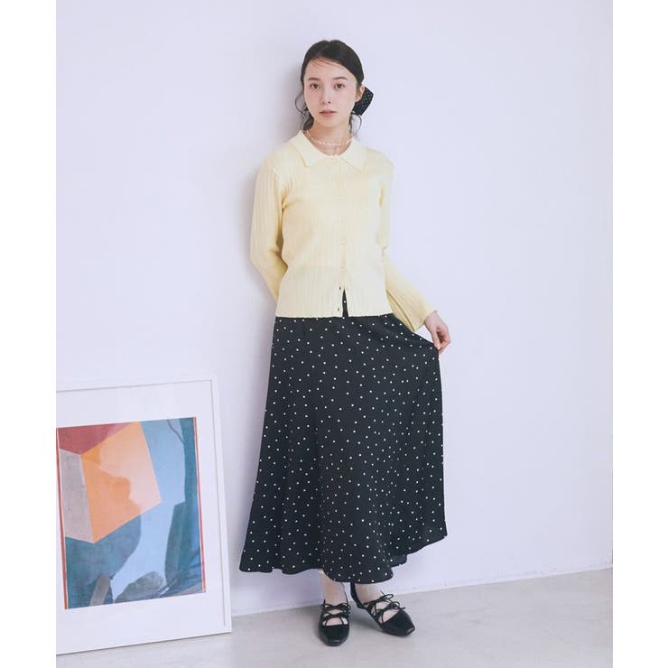 サテンフレアスカート | earth music&ecology  | 詳細画像3 