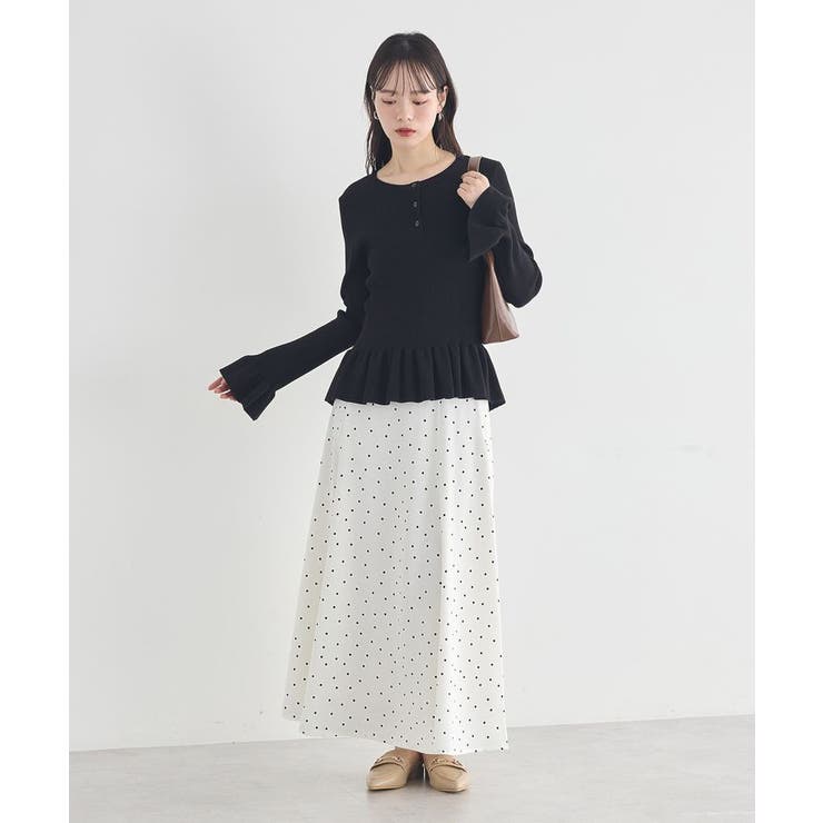 サテンフレアスカート | earth music&ecology  | 詳細画像13 