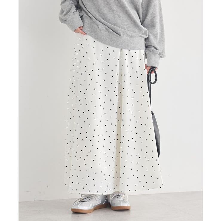 アイボリー | サテンフレアスカート | earth music&ecology 
