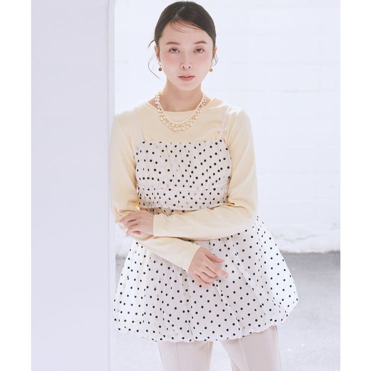 ドットバルーンキャミチュニック | earth music&ecology  | 詳細画像1 