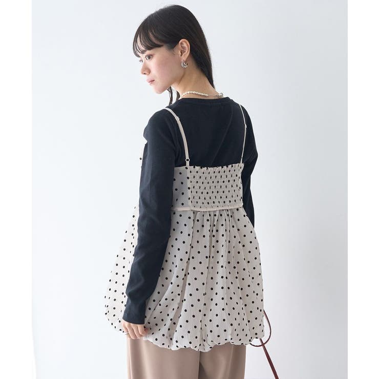 ドットバルーンキャミチュニック | earth music&ecology  | 詳細画像10 