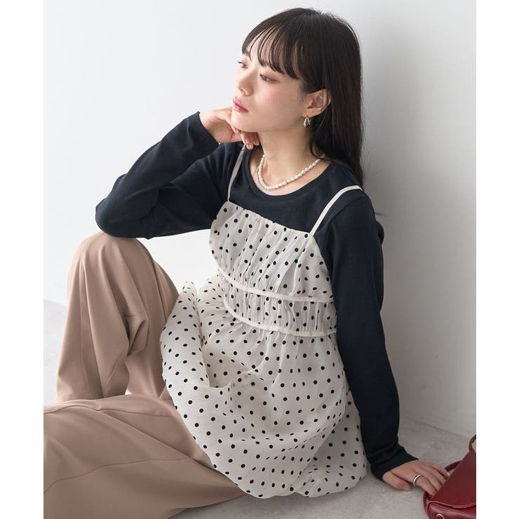 ドットバルーンキャミチュニック | earth music&ecology  | 詳細画像15 