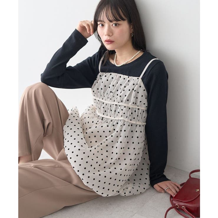 ドットバルーンキャミチュニック | earth music&ecology  | 詳細画像16 