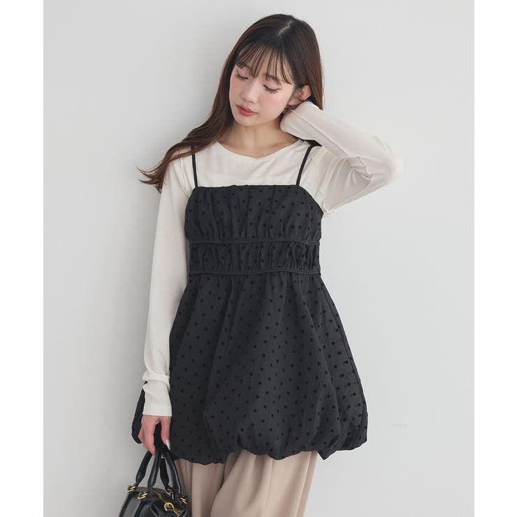 ドットバルーンキャミチュニック | earth music&ecology  | 詳細画像22 