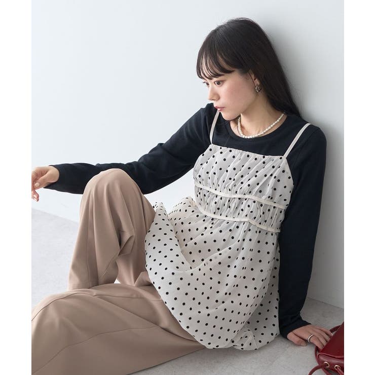 ドットバルーンキャミチュニック | earth music&ecology  | 詳細画像7 