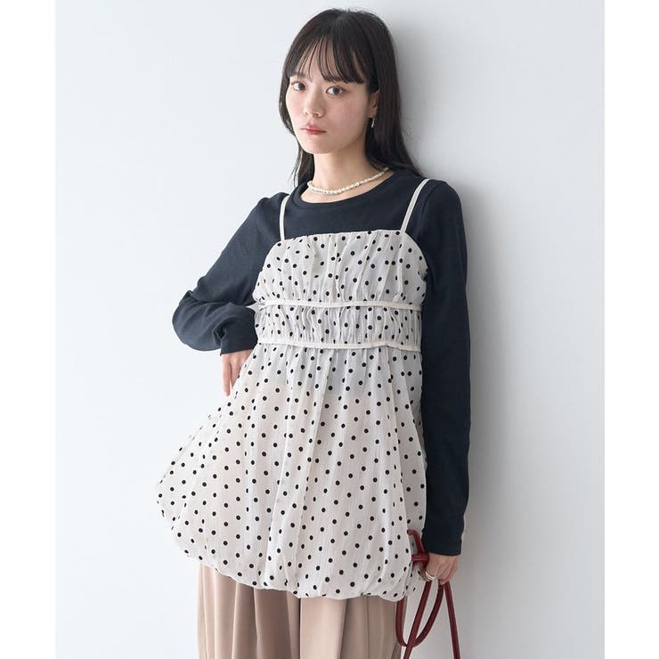 ドットバルーンキャミチュニック | earth music&ecology  | 詳細画像8 