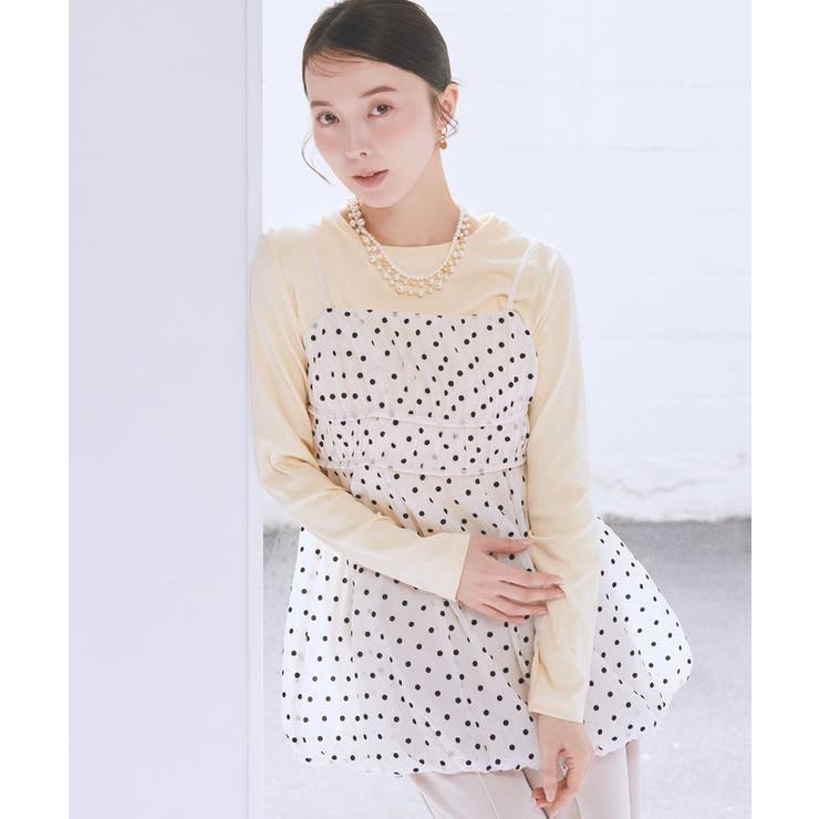 ドット | ドットバルーンキャミチュニック | earth music&ecology 