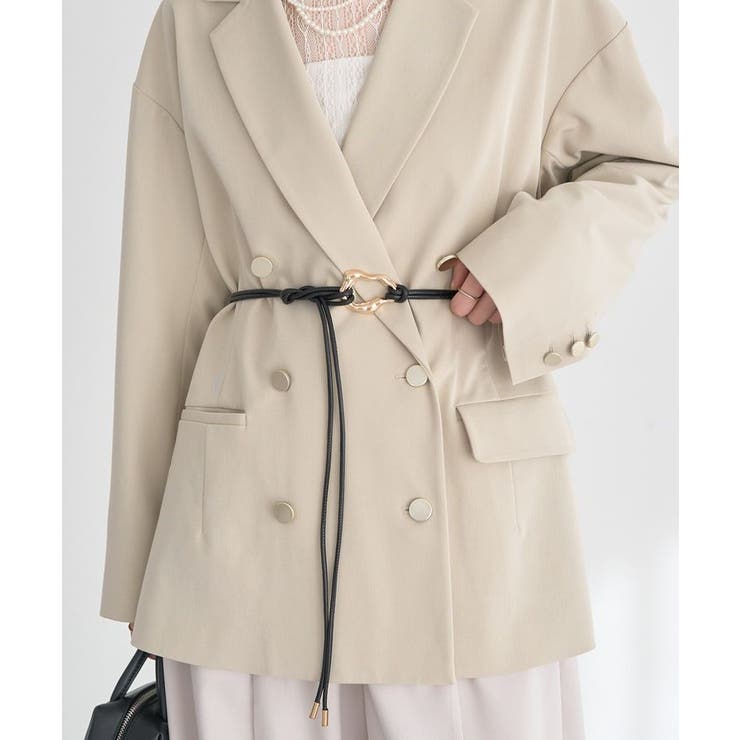 ブラック | ニュアンスバックルサッシュベルト | earth music&ecology 