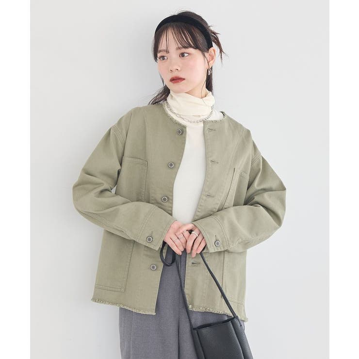 ノーカラーカバーオール | earth music&ecology  | 詳細画像4 