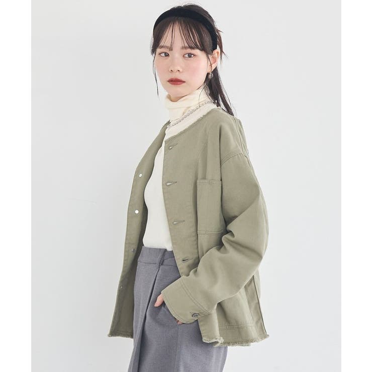 ノーカラーカバーオール | earth music&ecology  | 詳細画像5 