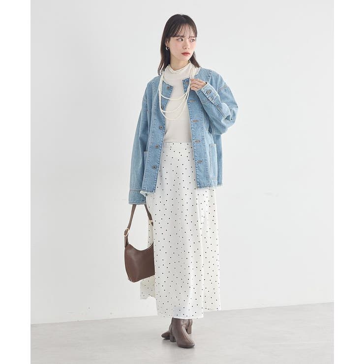 デニムノーカラーカバーオール | earth music&ecology  | 詳細画像8 