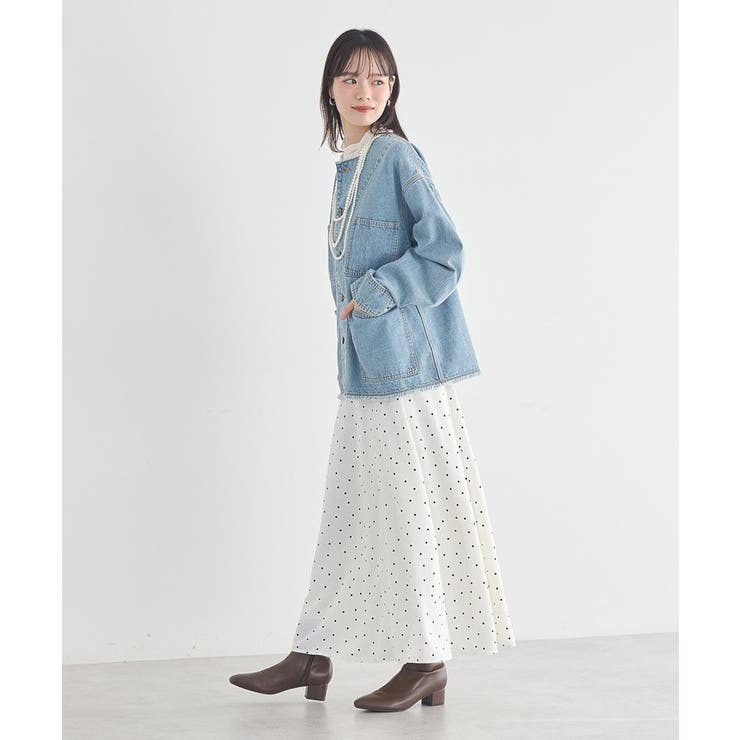 デニムノーカラーカバーオール | earth music&ecology  | 詳細画像9 