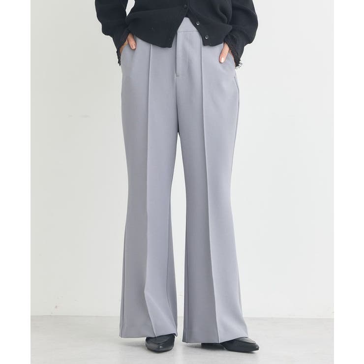 グレー | センターシームフレアパンツ | earth music&ecology 