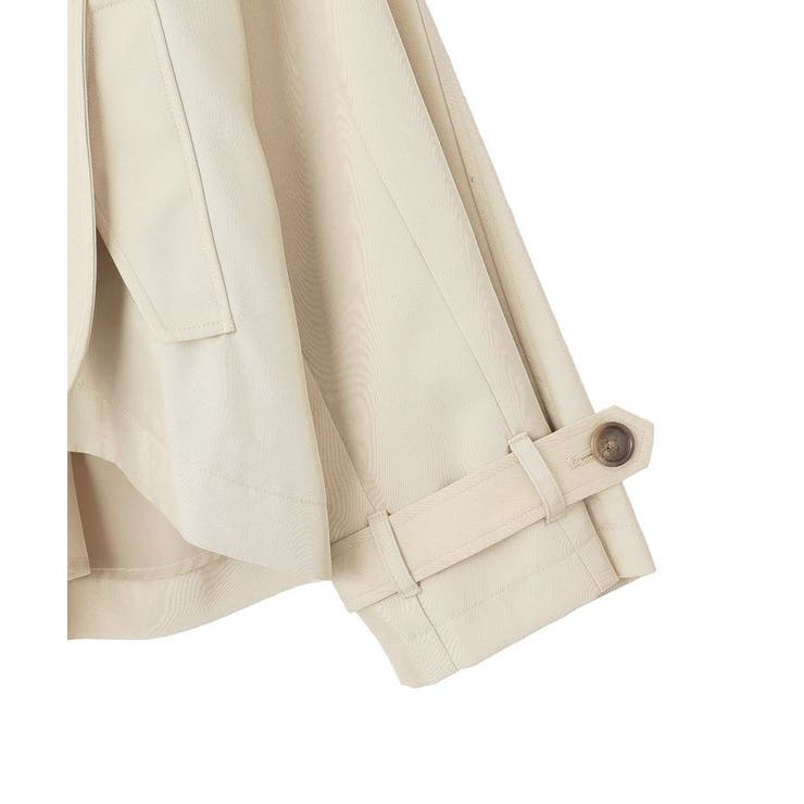 2WAYフードショートフレアトレンチ | earth music&ecology  | 詳細画像32 