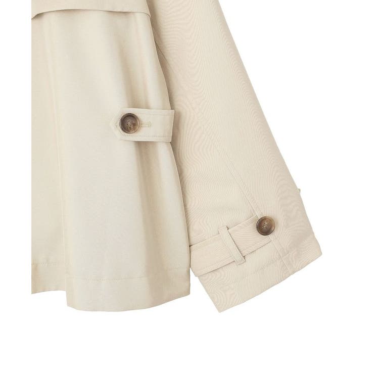 2WAYフードショートフレアトレンチ | earth music&ecology  | 詳細画像37 