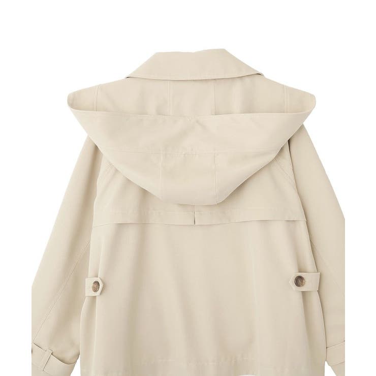 2WAYフードショートフレアトレンチ | earth music&ecology  | 詳細画像40 