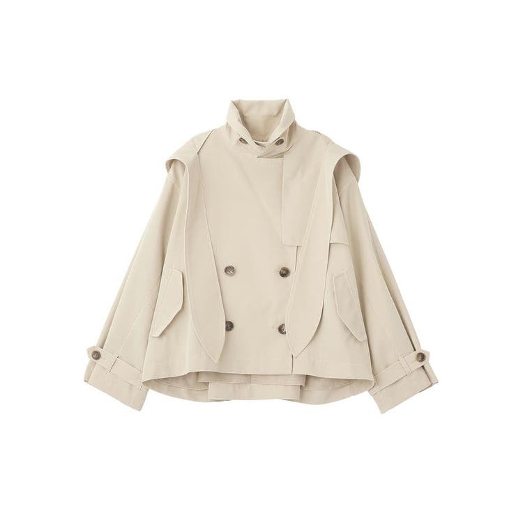 2WAYフードショートフレアトレンチ | earth music&ecology  | 詳細画像43 