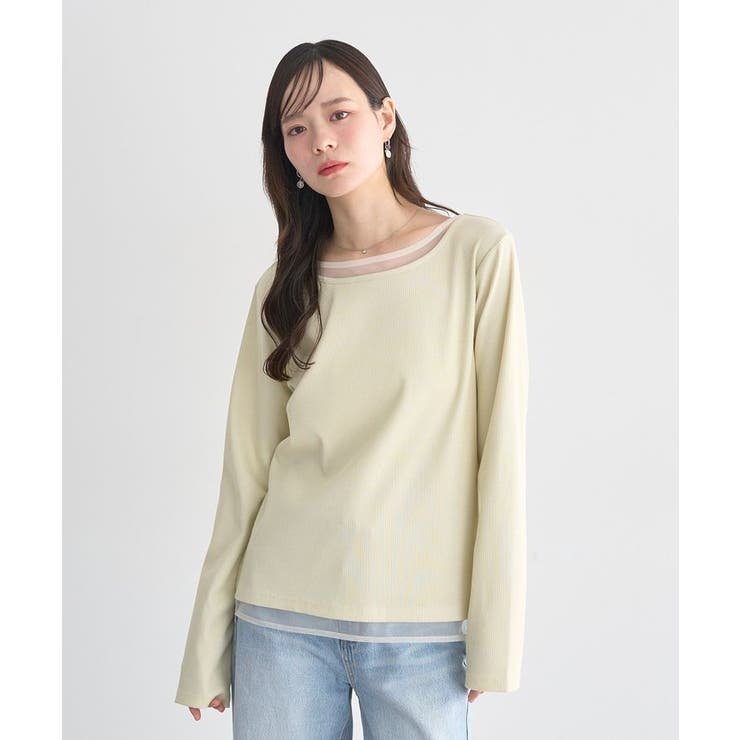 レイヤード風テレコプルオーバー | earth music&ecology  | 詳細画像15 