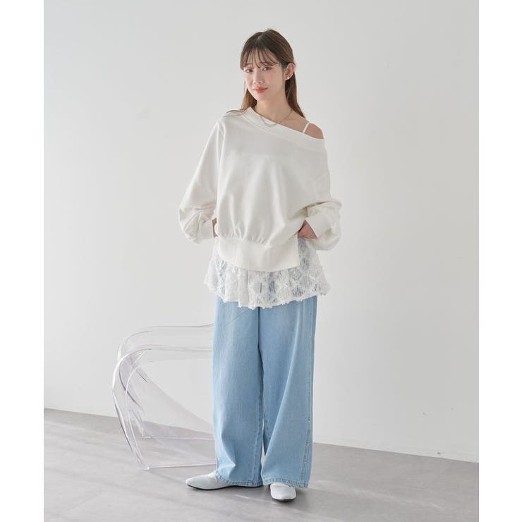 裾スリット裏毛プルオーバー | earth music&ecology  | 詳細画像4 