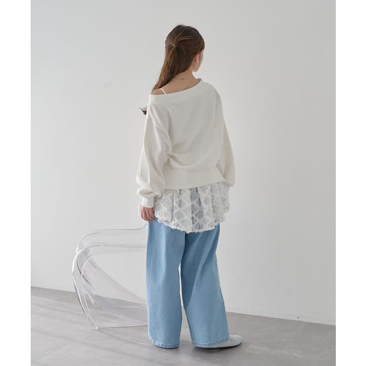 裾スリット裏毛プルオーバー | earth music&ecology  | 詳細画像6 