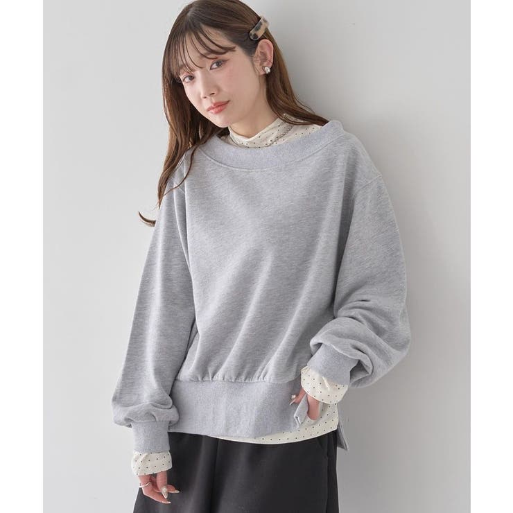 裾スリット裏毛プルオーバー | earth music&ecology  | 詳細画像8 