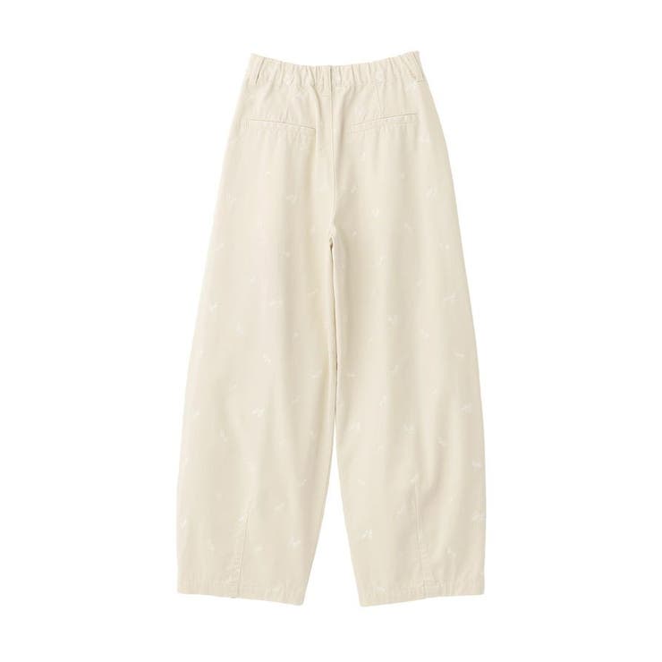 フラワー刺繍ツイルカーブパンツ | earth music&ecology  | 詳細画像14 