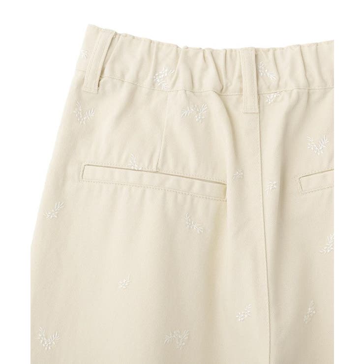 フラワー刺繍ツイルカーブパンツ | earth music&ecology  | 詳細画像22 