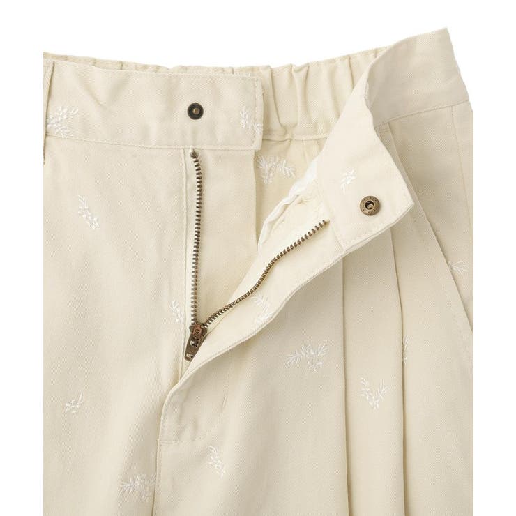 フラワー刺繍ツイルカーブパンツ | earth music&ecology  | 詳細画像23 