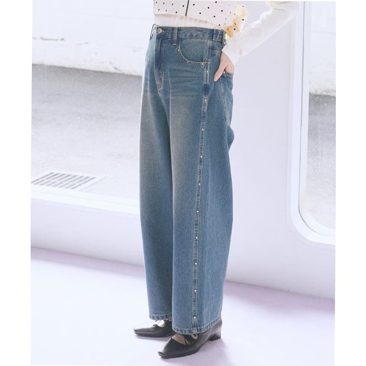 スタッズデニムパンツ | earth music&ecology  | 詳細画像2 