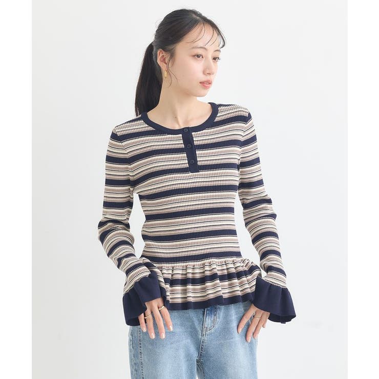 ペプラムニットプルオーバー | earth music&ecology  | 詳細画像6 