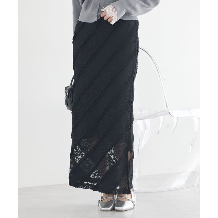 総レースナロースカート | earth music&ecology  | 詳細画像7 