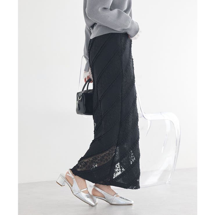 総レースナロースカート | earth music&ecology  | 詳細画像8 