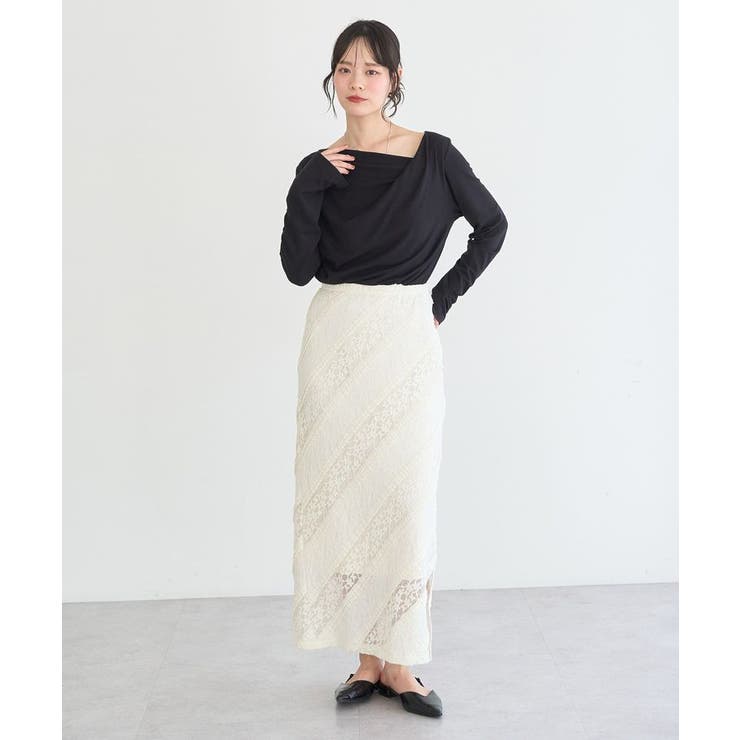総レースナロースカート | earth music&ecology  | 詳細画像10 
