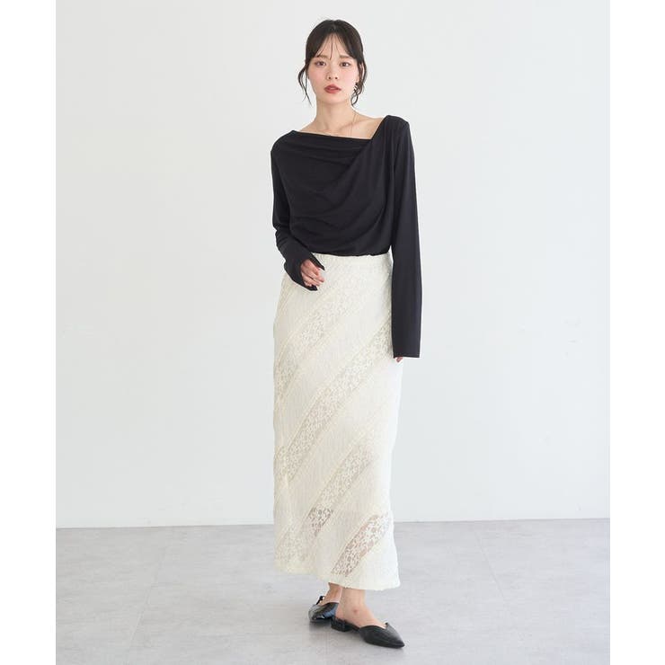 総レースナロースカート | earth music&ecology  | 詳細画像11 