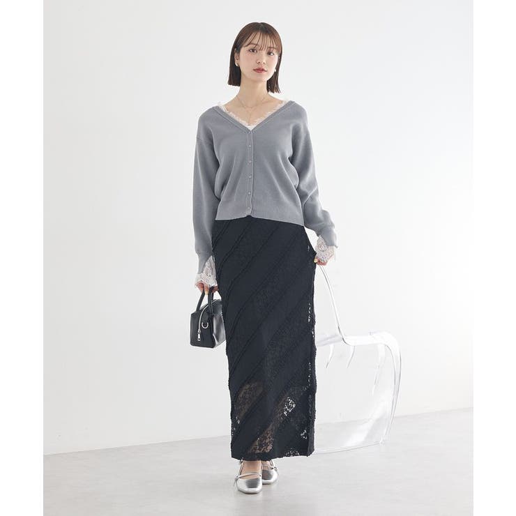 総レースナロースカート | earth music&ecology  | 詳細画像15 