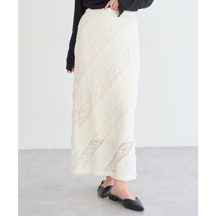 総レースナロースカート | earth music&ecology  | 詳細画像8 