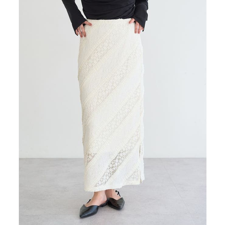 総レースナロースカート | earth music&ecology  | 詳細画像9 