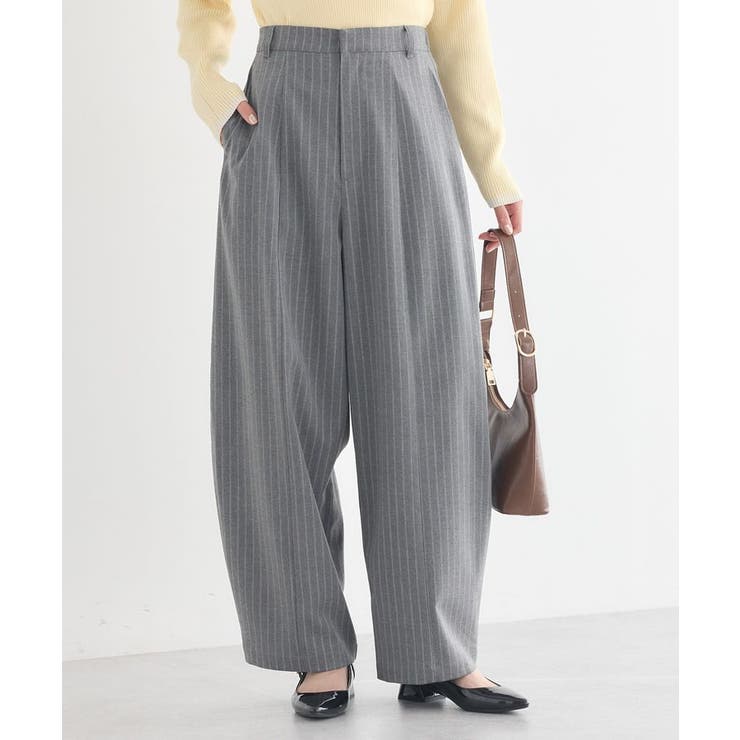 ストライプグレー | バルーンパンツ | earth music&ecology 