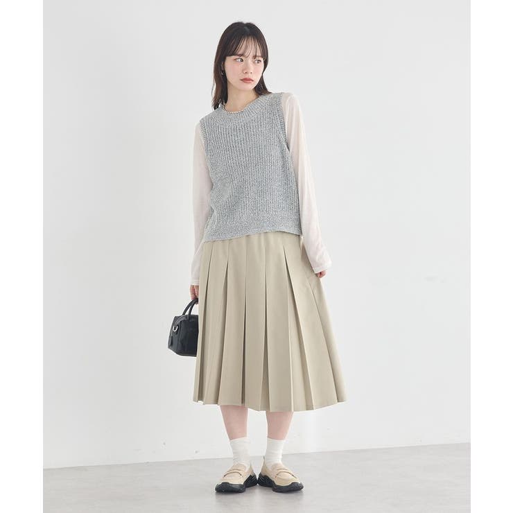 クルーネックニットベスト | earth music&ecology  | 詳細画像5 