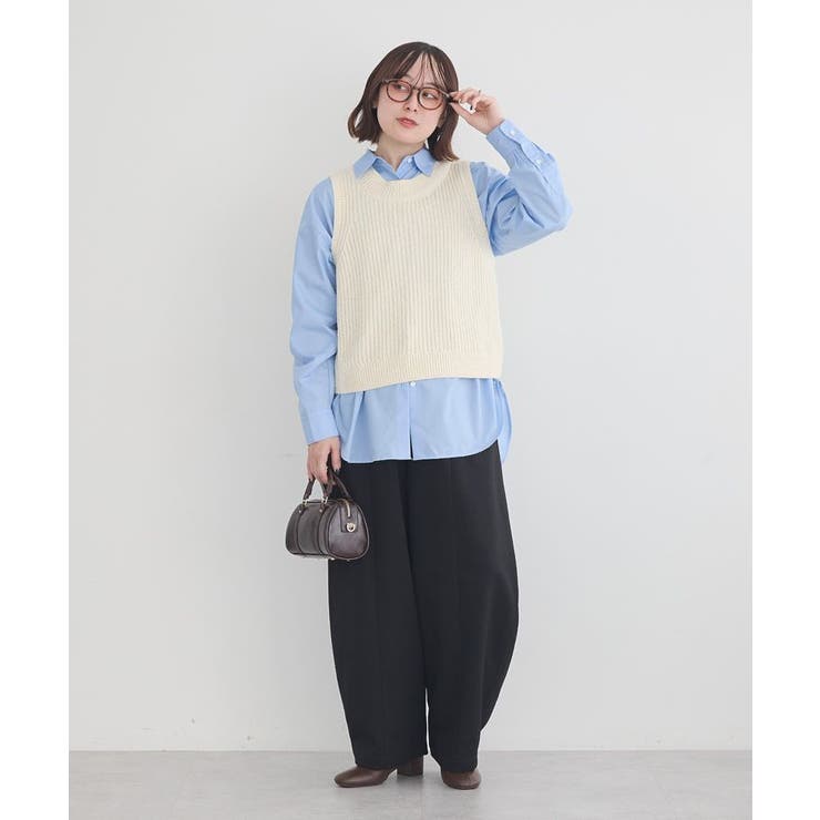 クルーネックニットベスト | earth music&ecology  | 詳細画像15 