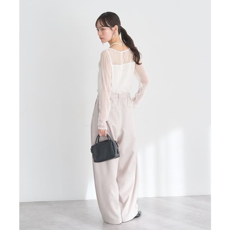 レースドッキングボートネックプルオーバー | earth music&ecology  | 詳細画像11 