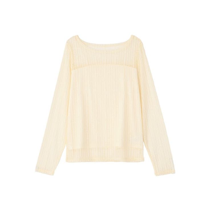 レースドッキングボートネックプルオーバー | earth music&ecology  | 詳細画像27 